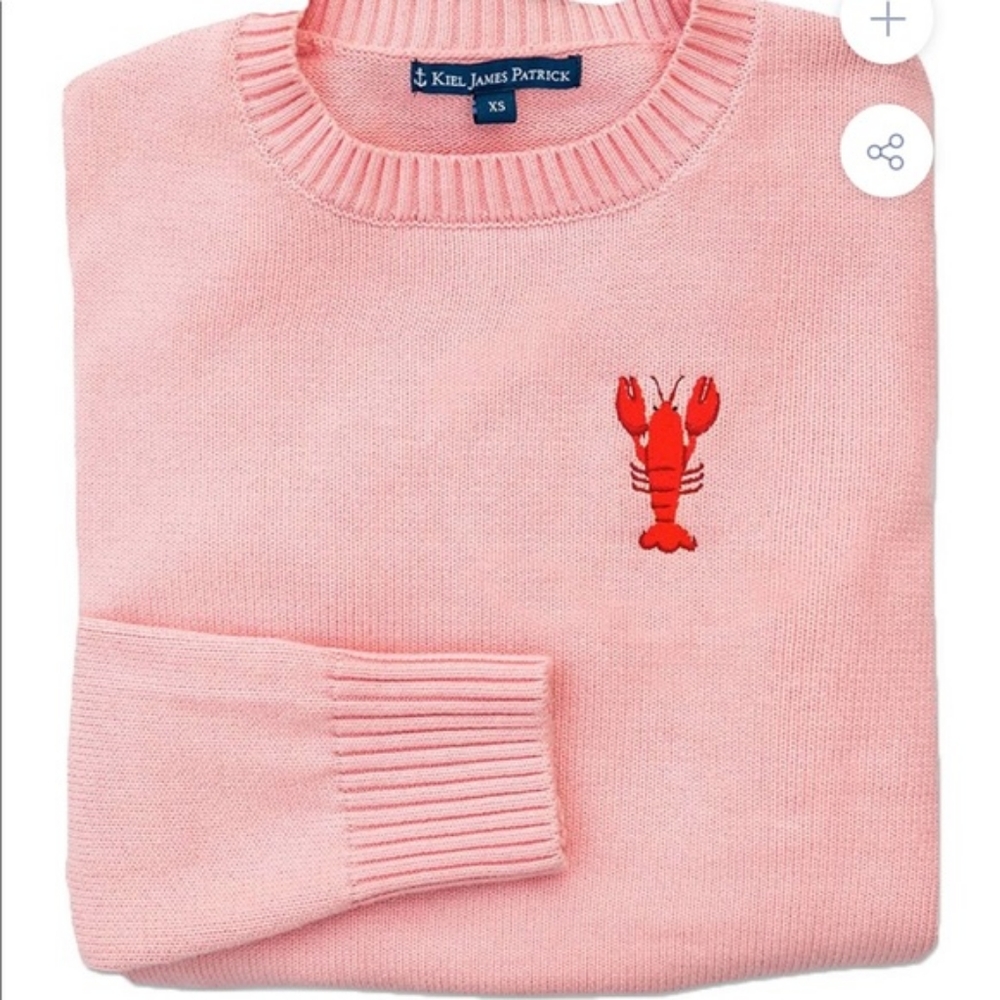 Kiel James Patrick Fresh Catch Lobster Sweater Pink Red Small Or  Medium! Rare! - Picture 2 of 9